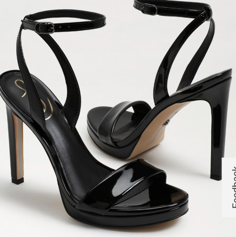 Sam Edelman Jade Strappy Heel Sandals Black -10 - Picture 7 of 11